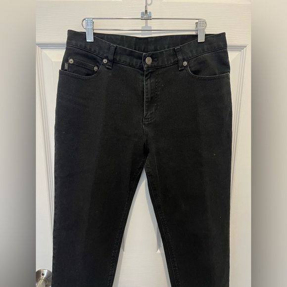 Lauren Ralph Lauren Vintage Black Straight Leg High Waisted Jeans 10 Western 90s - Picture 2 of 8